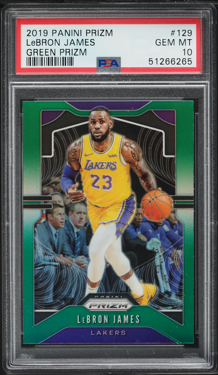 2019 Panini Prizm Green LeBron James #129 PSA 10 GEM MINT