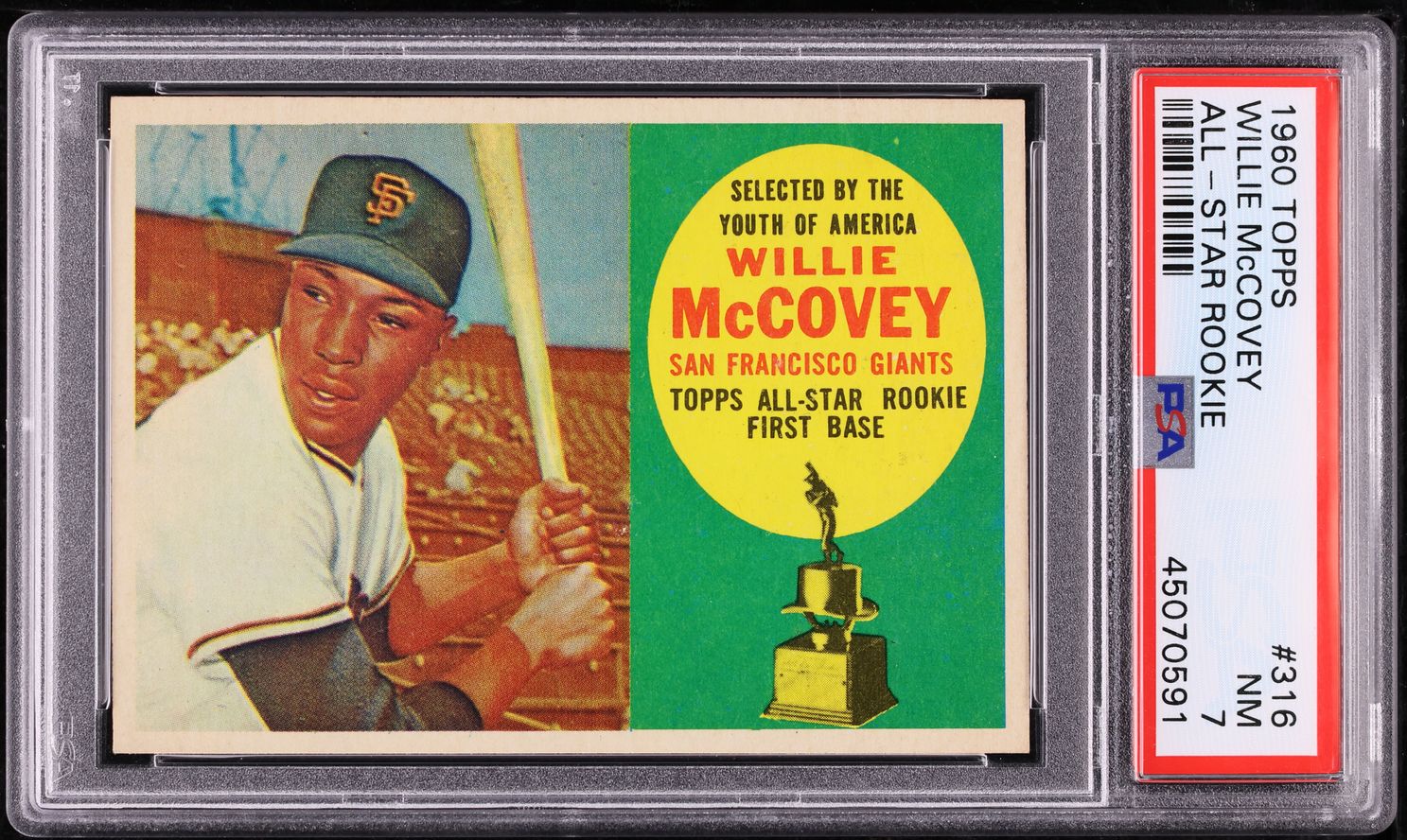 1960 Topps Willie McCovey ROOKIE #316 PSA 7 NRMT
