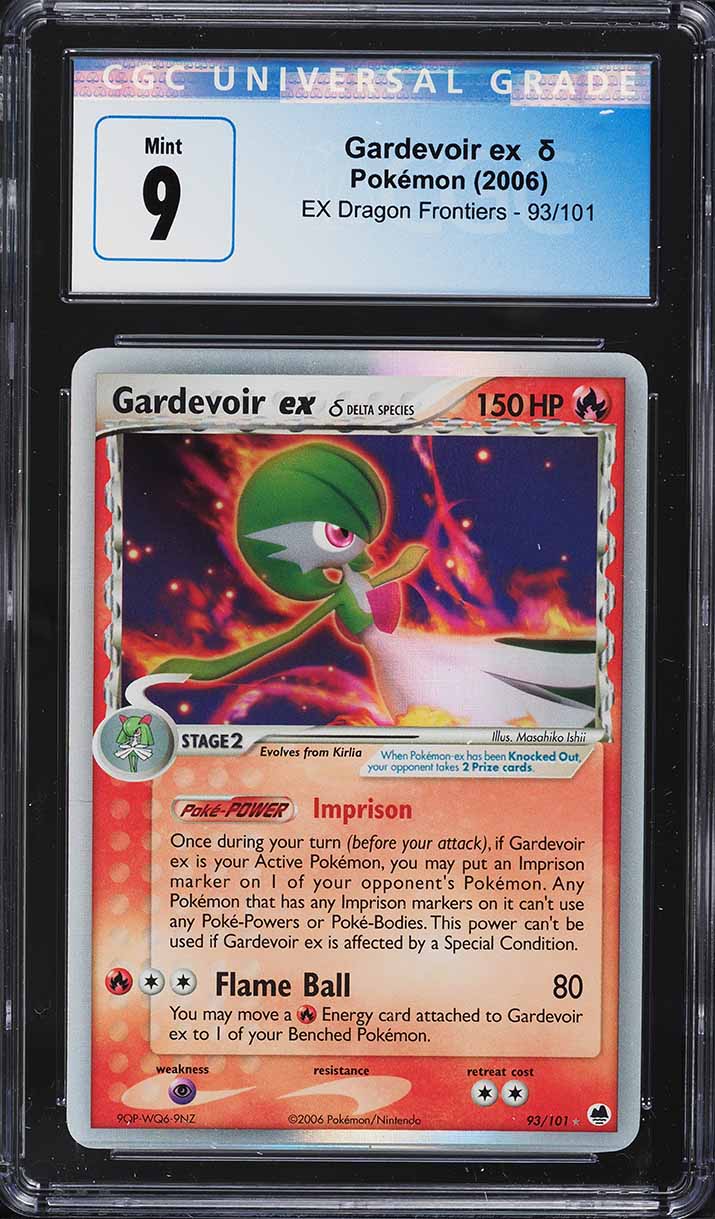 2006 Pokemon EX Dragon Frontiers Holo Gardevoir ex #93 CGC 9 MINT