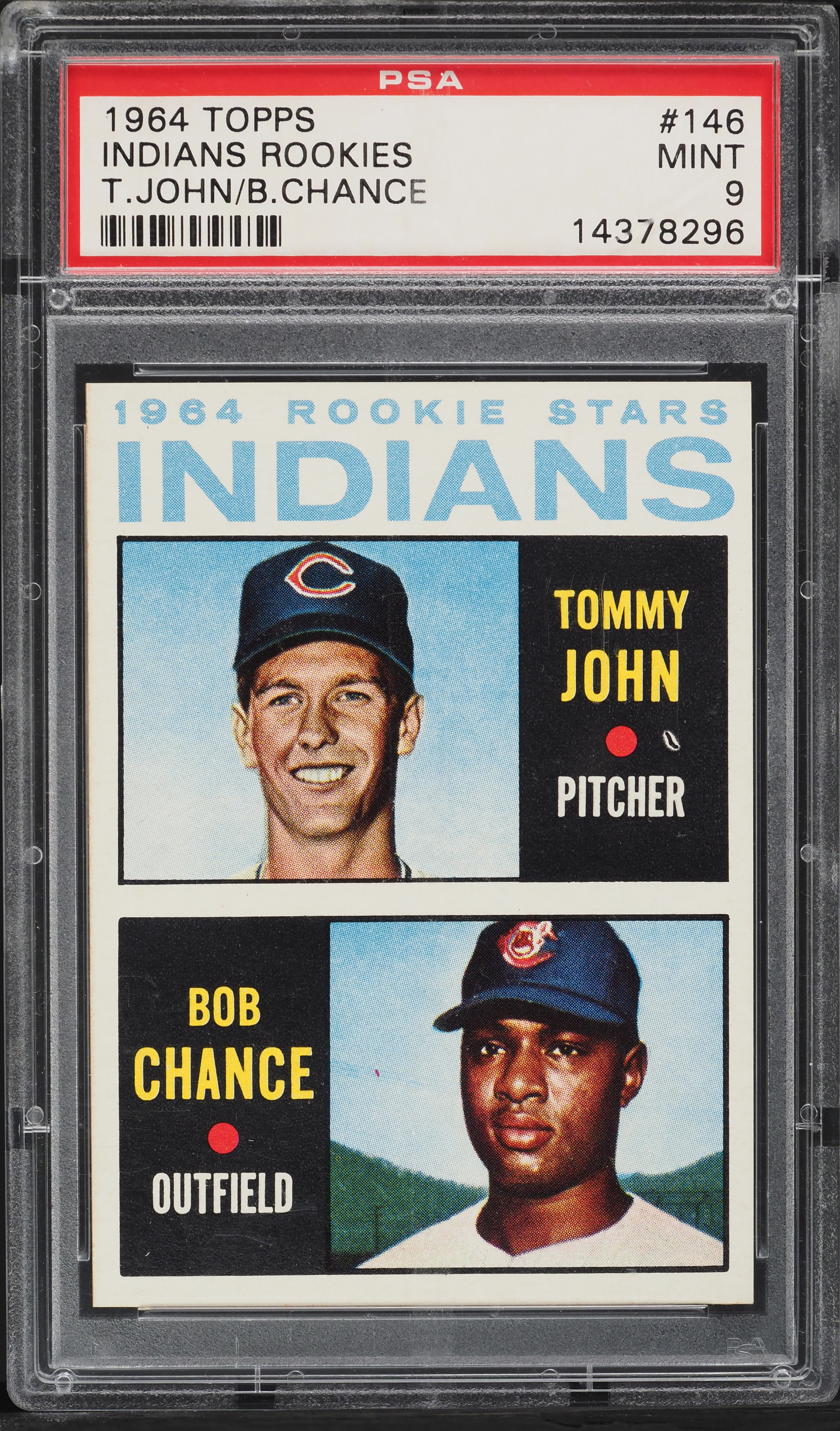 1964 Topps Tommy John ROOKIE #146 PSA 9 MINT