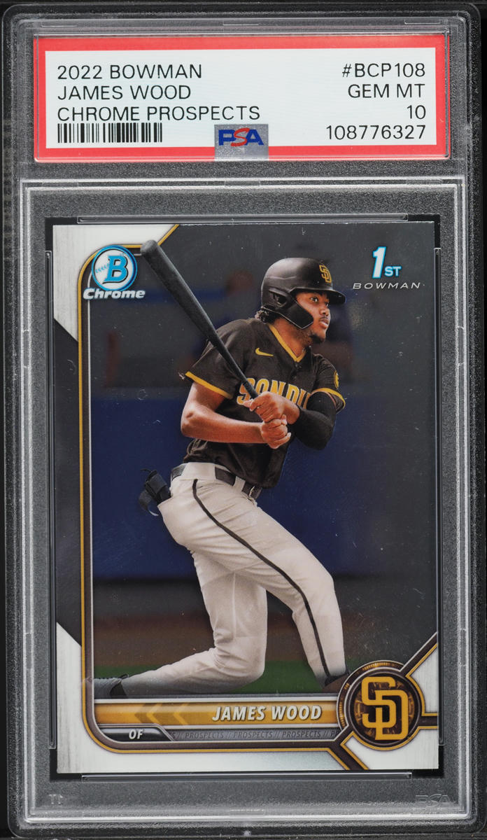 2022 Bowman Chrome James Wood PROSPECT #BCP-108 PSA 10 GEM MINT
