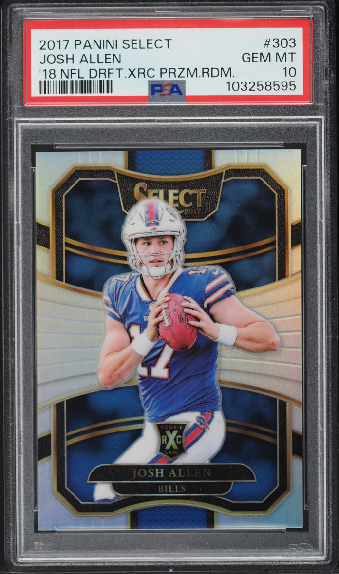 2017 Select Silver Prizm XRC Josh Allen ROOKIE #303 PSA 10 GEM MINT