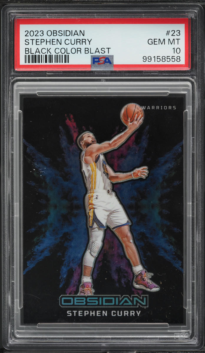 2023 Panini Obsidian Black Colorblast Stephen Curry #23 PSA 10 GEM MINT