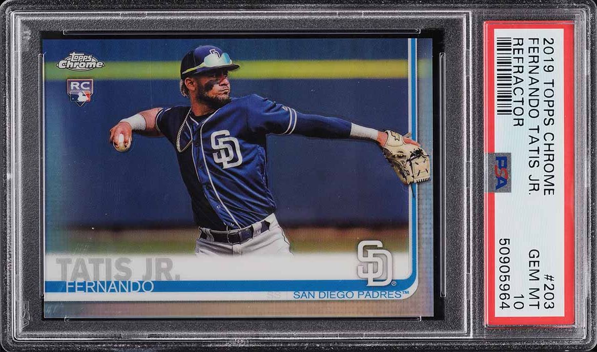 2019 Topps Chrome Refractor Fernando Tatis Jr. ROOKIE RC #203 PSA 10 GEM MINT