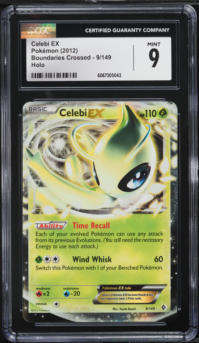 2012 Pokemon Black & White Boundaries Crossed Holo Celebi EX #9 CGC 9 MINT