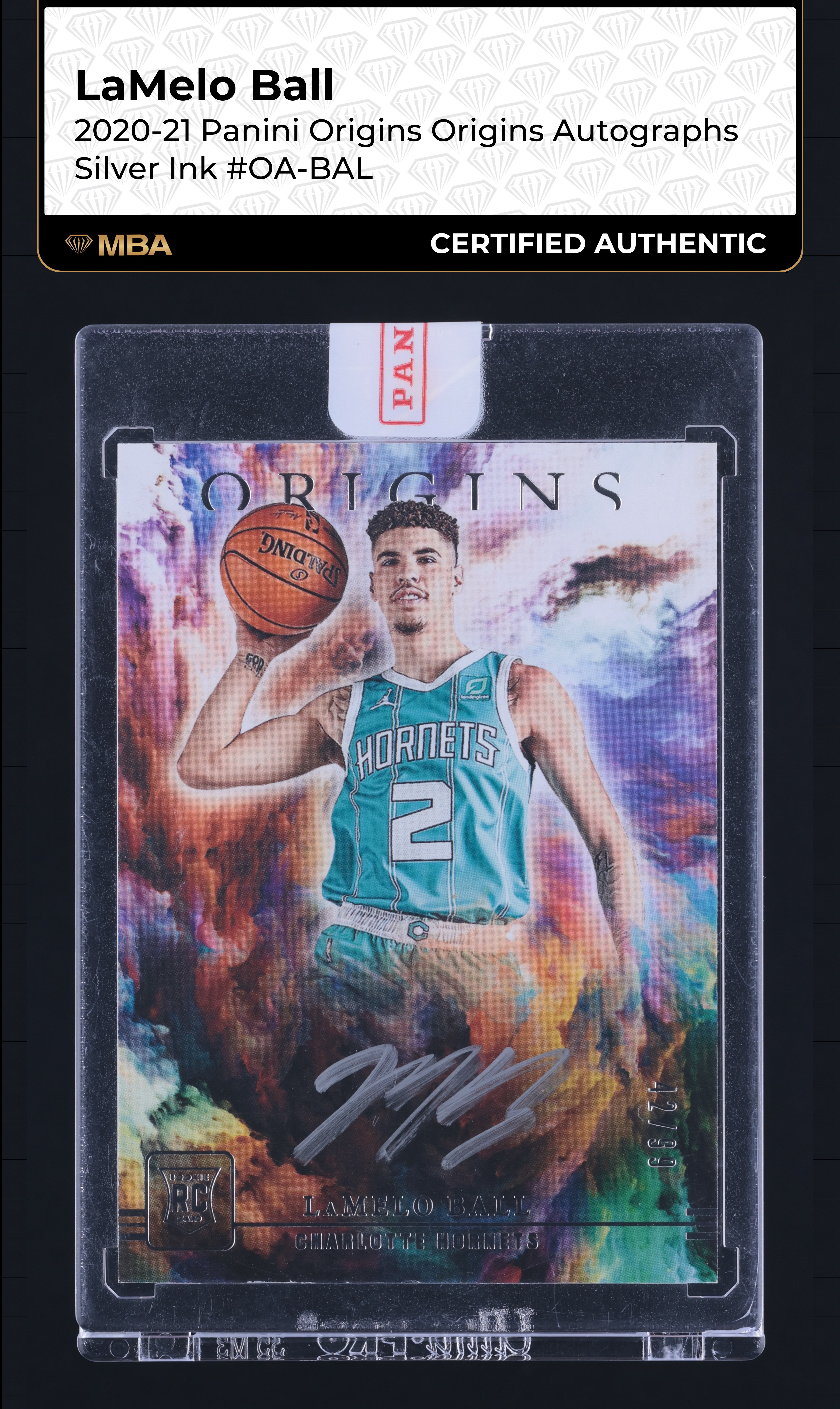2020 Panini Origins Silver Ink LaMelo Ball ROOKIE AUTO /99 #OA-BAL MBA AUTH