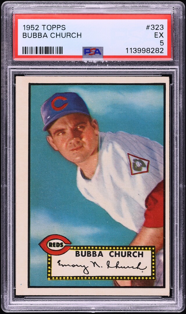 1952 Topps Bubba Church #323 PSA 5 EX