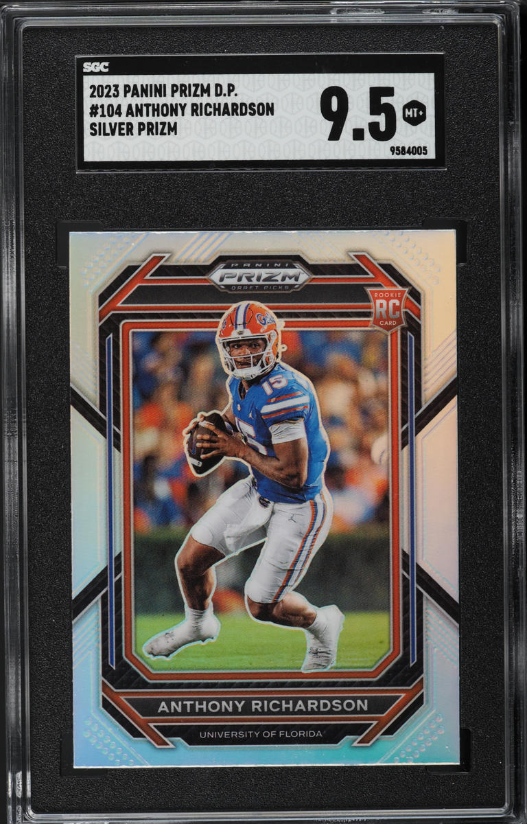 2023 Panini Prizm Draft Picks Silver Anthony Richardson ROOKIE #104 SGC 9.5
