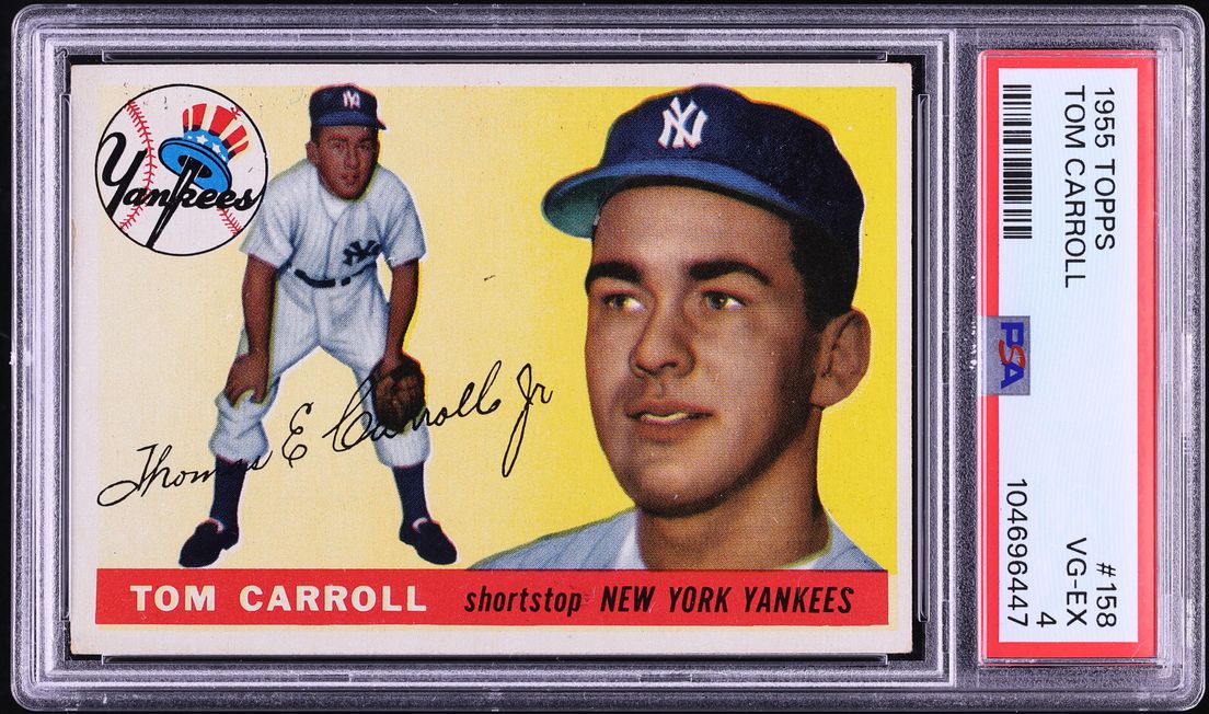 1955 Topps Tom Carroll ROOKIE #158 PSA 4 VGEX