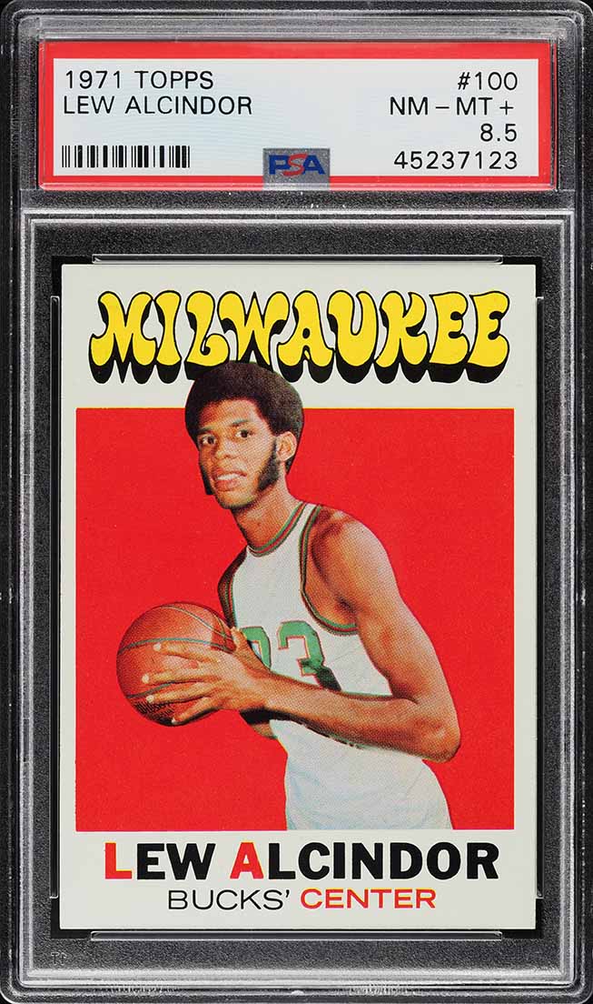 1971 Topps Basketball Lew Alcindor #100 PSA 8.5 NM-MT+