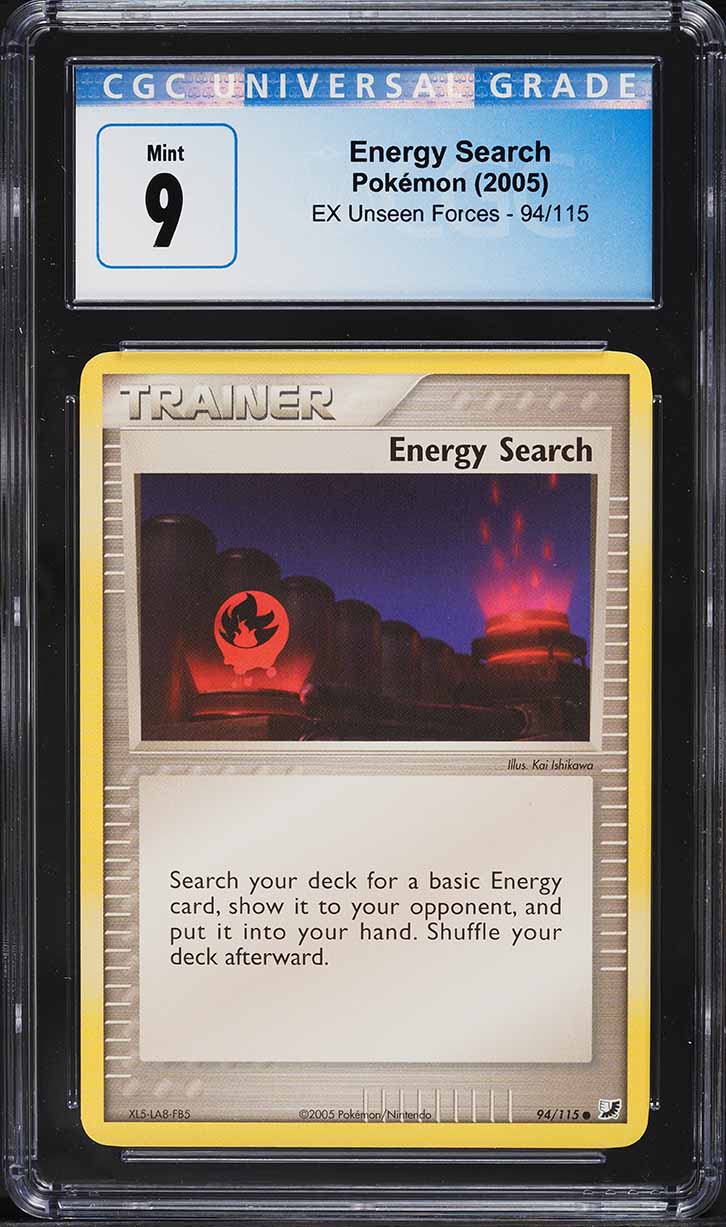 2005 Pokemon EX Unseen Forces Energy Search #94 CGC 9 MINT