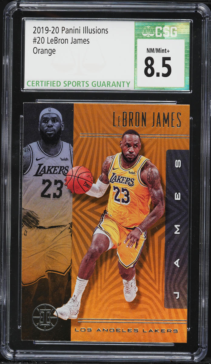 2019 Panini Illusions Orange LeBron James #20 CSG 8.5 NM-MT+