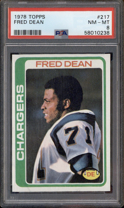1978 Topps #217 Fred Dean PSA 8