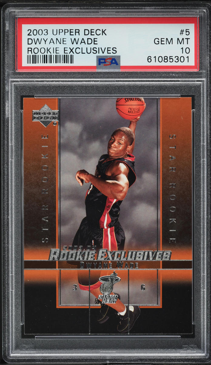 2003 Upper Deck Exclusives Dwyane Wade ROOKIE #5 PSA 10 GEM MINT