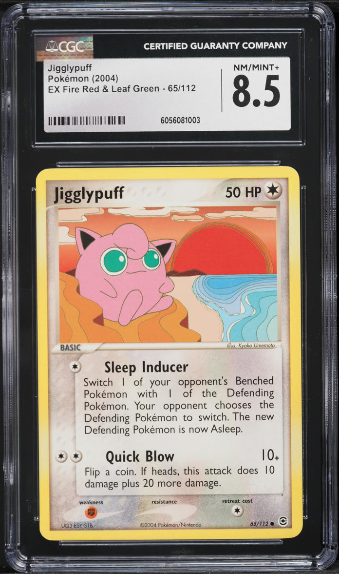 2004 Pokemon EX Fire Red & Leaf Green Jigglypuff #65 CGC 8.5 NM-MT+