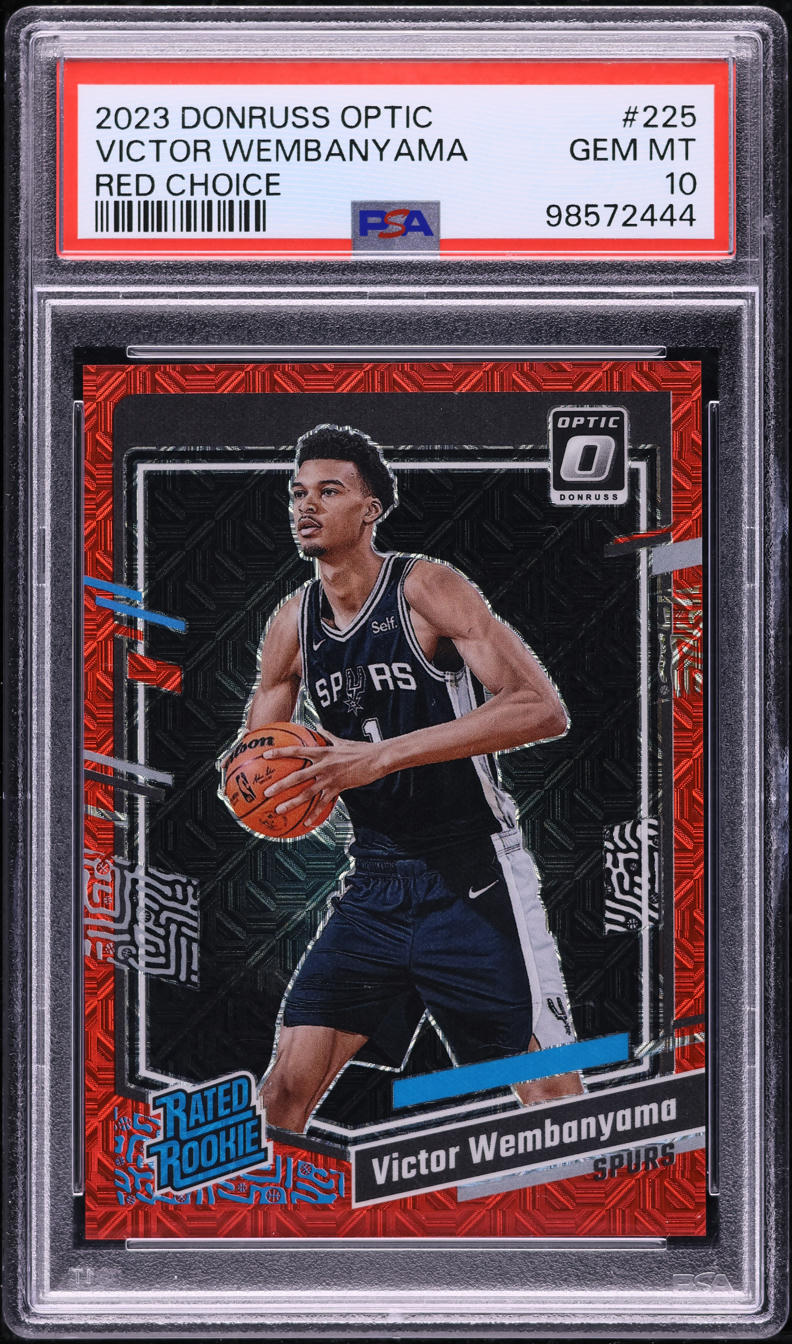 2023 Donruss Optic Red Choice Victor Wembanyama ROOKIE /88 #225 PSA 10 GEM MINT
