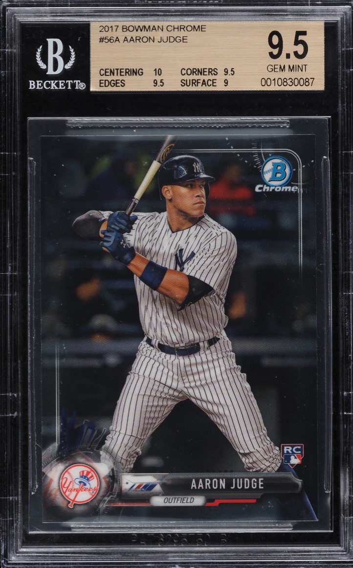 2017 Bowman Chrome Aaron Judge ROOKIE #56 BGS 9.5 GEM MINT