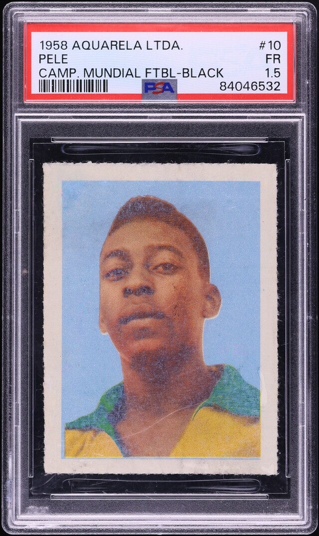1958 Editora Aquarela Pele ROOKIE, BLACK NUMBER #10 PSA 1.5 FR