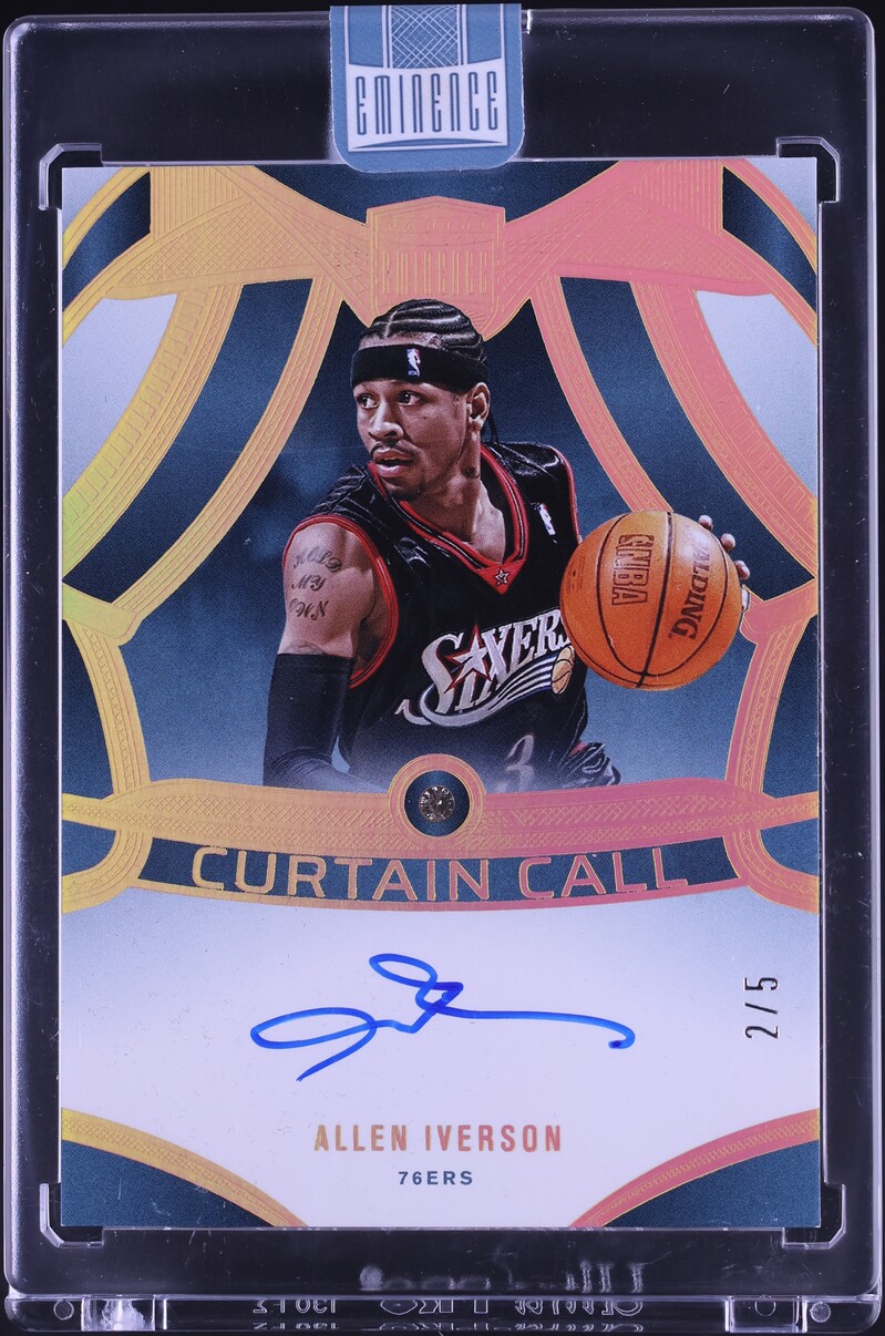 2024 Panini Eminence Curtain Call Gold Diamond Gems Allen Iverson AUTO /5 #CDS-IVE