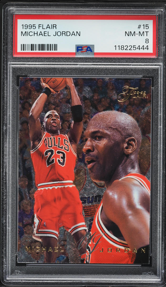 1995 Flair Basketball Michael Jordan #15 PSA 8 NM-MT