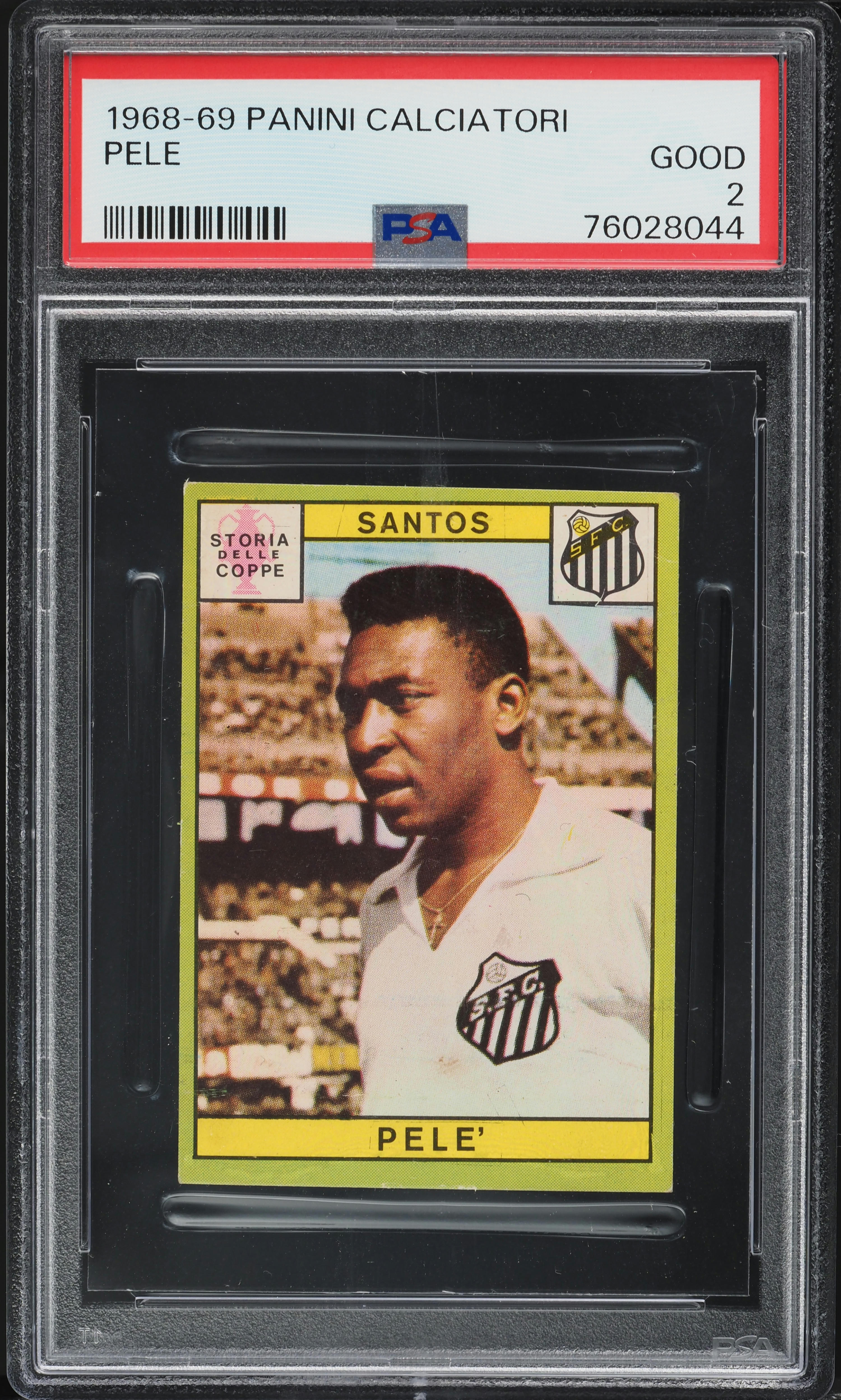 1968 Panini Calciatori Soccer Pele PSA 2 GD