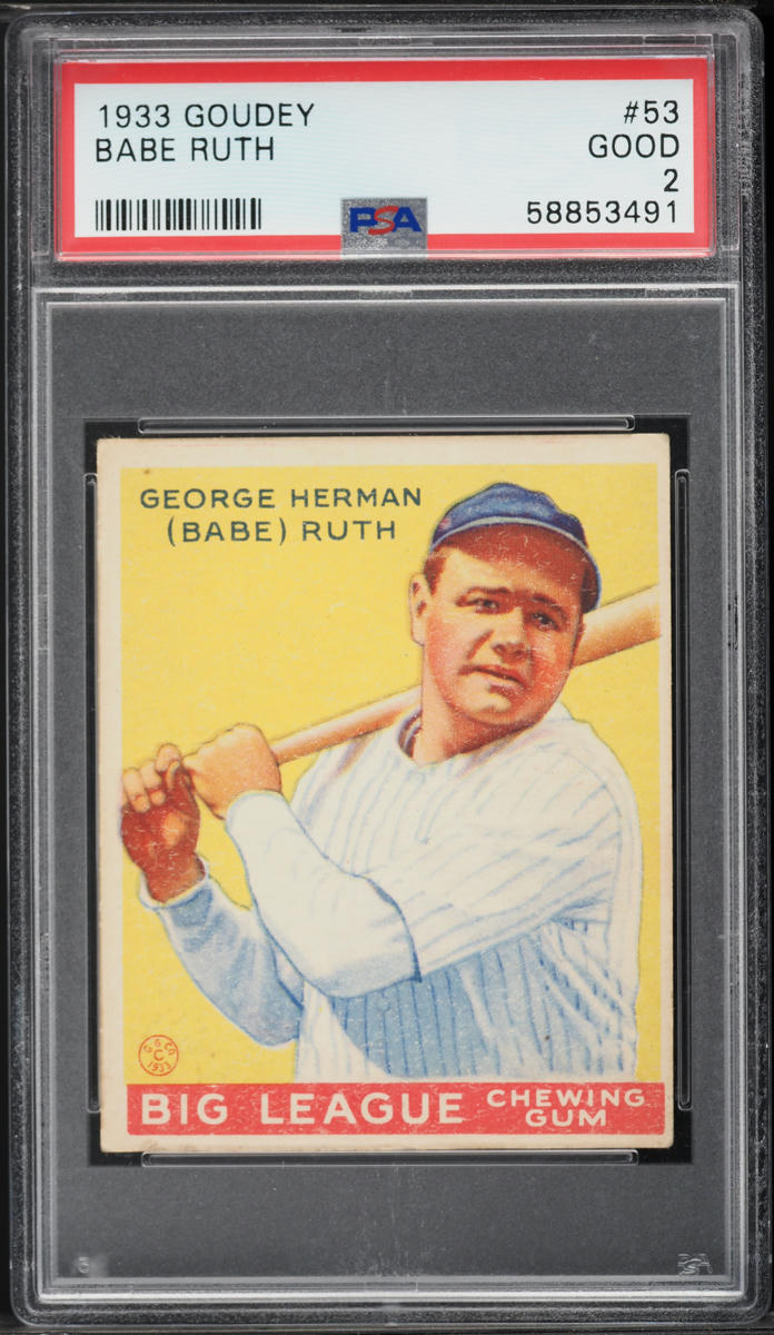 1933 Goudey Babe Ruth #53 PSA 2 GD