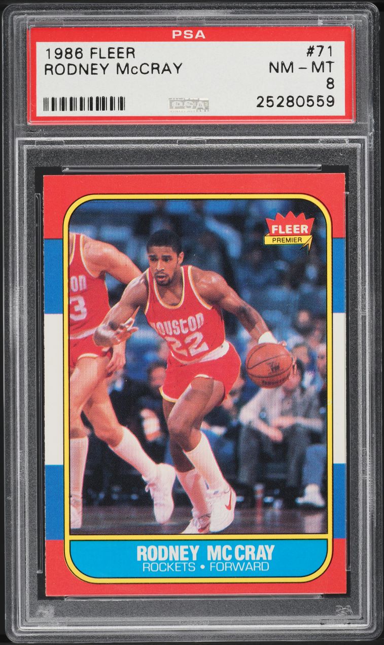 1986 Fleer Basketball Rodney McCray #71 PSA 8 NM-MT
