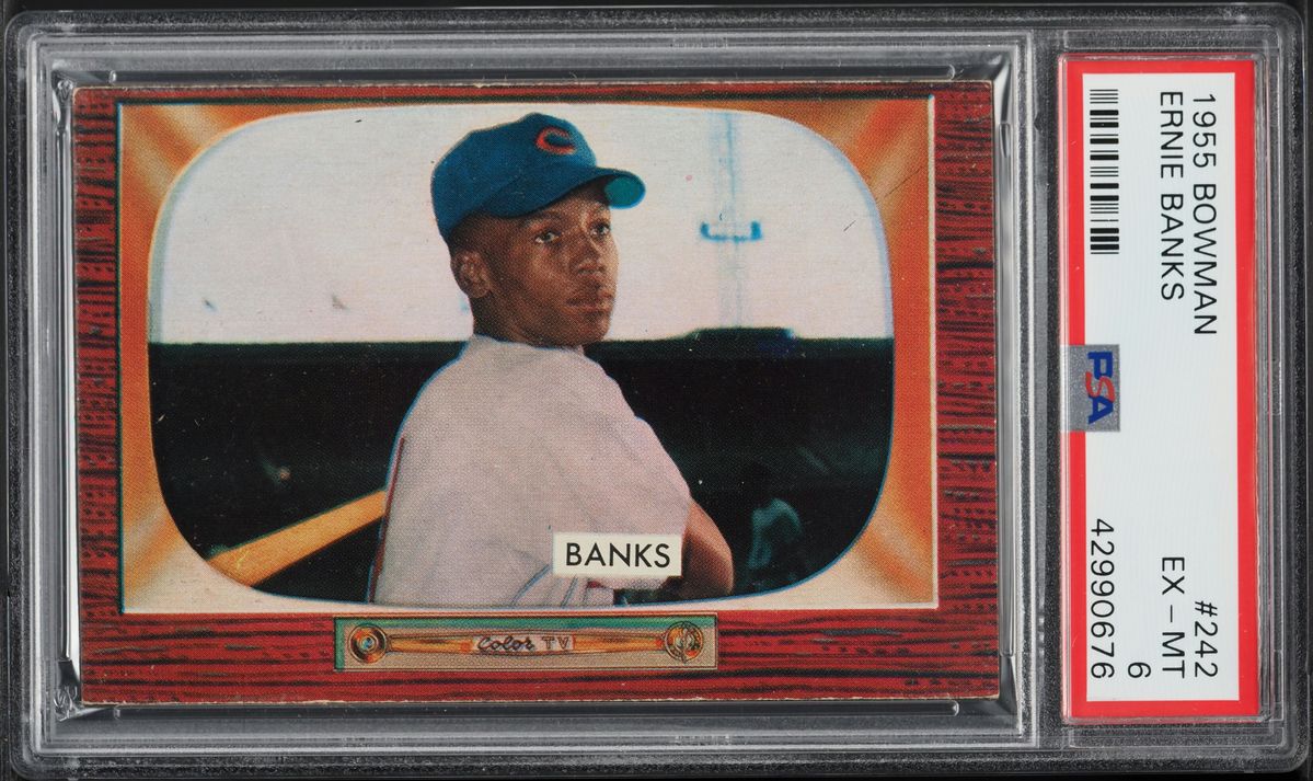1955 Bowman Ernie Banks #242 PSA 6 EXMT