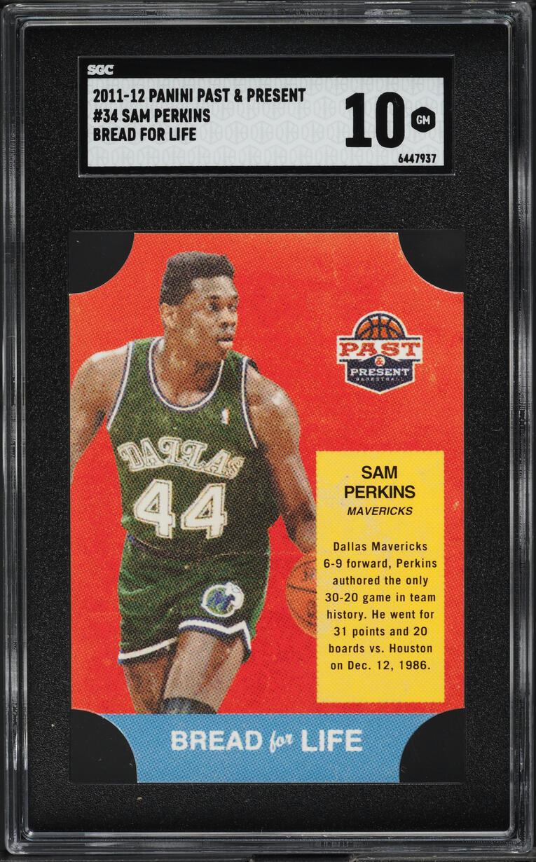 Sam Perkins #34 2011-12 Panini Past & Present Basketball Bread for Life