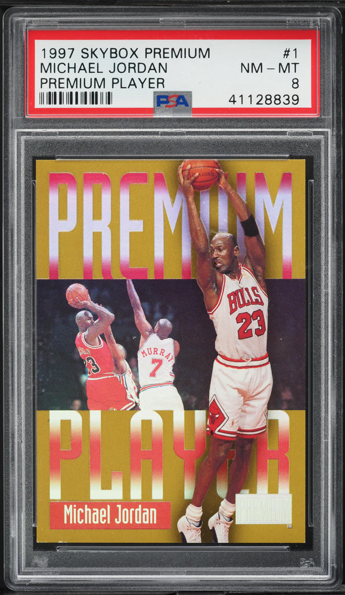 1997 Skybox Premium Player Michael Jordan #1 PSA 8 NM-MT