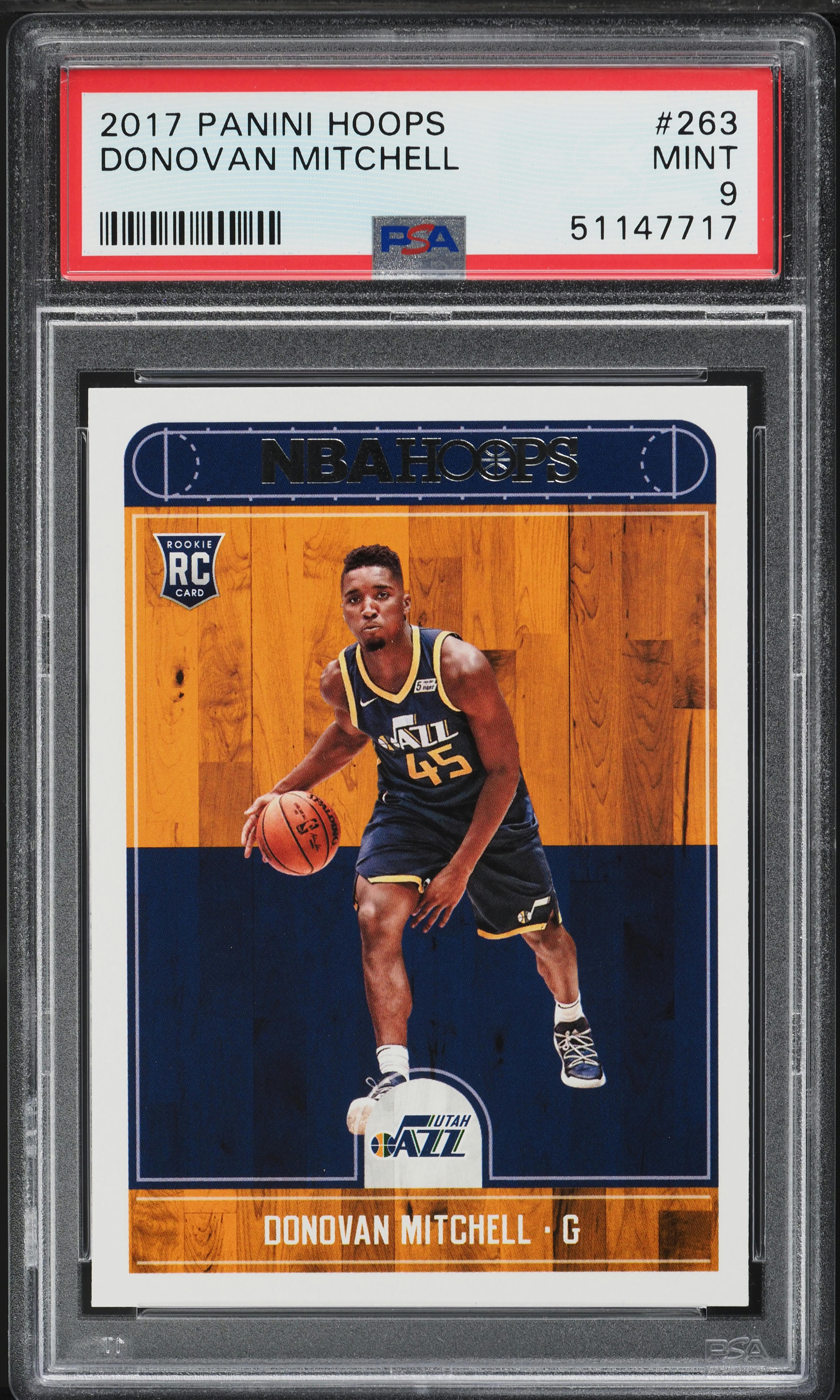 2017 Hoops Donovan Mitchell ROOKIE #263 PSA 9 MINT