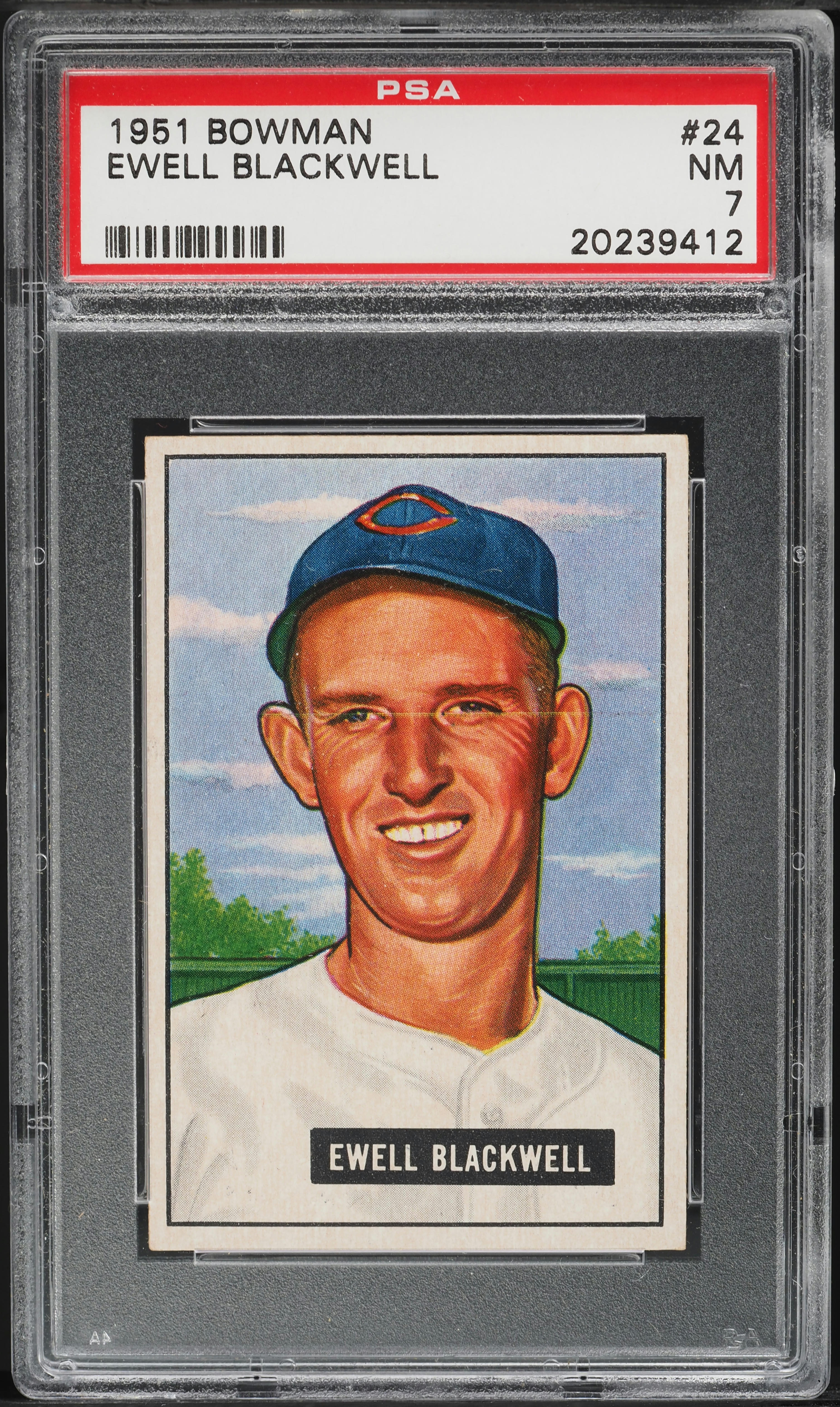 1951 Bowman Ewell Blackwell #24 PSA 7 NRMT