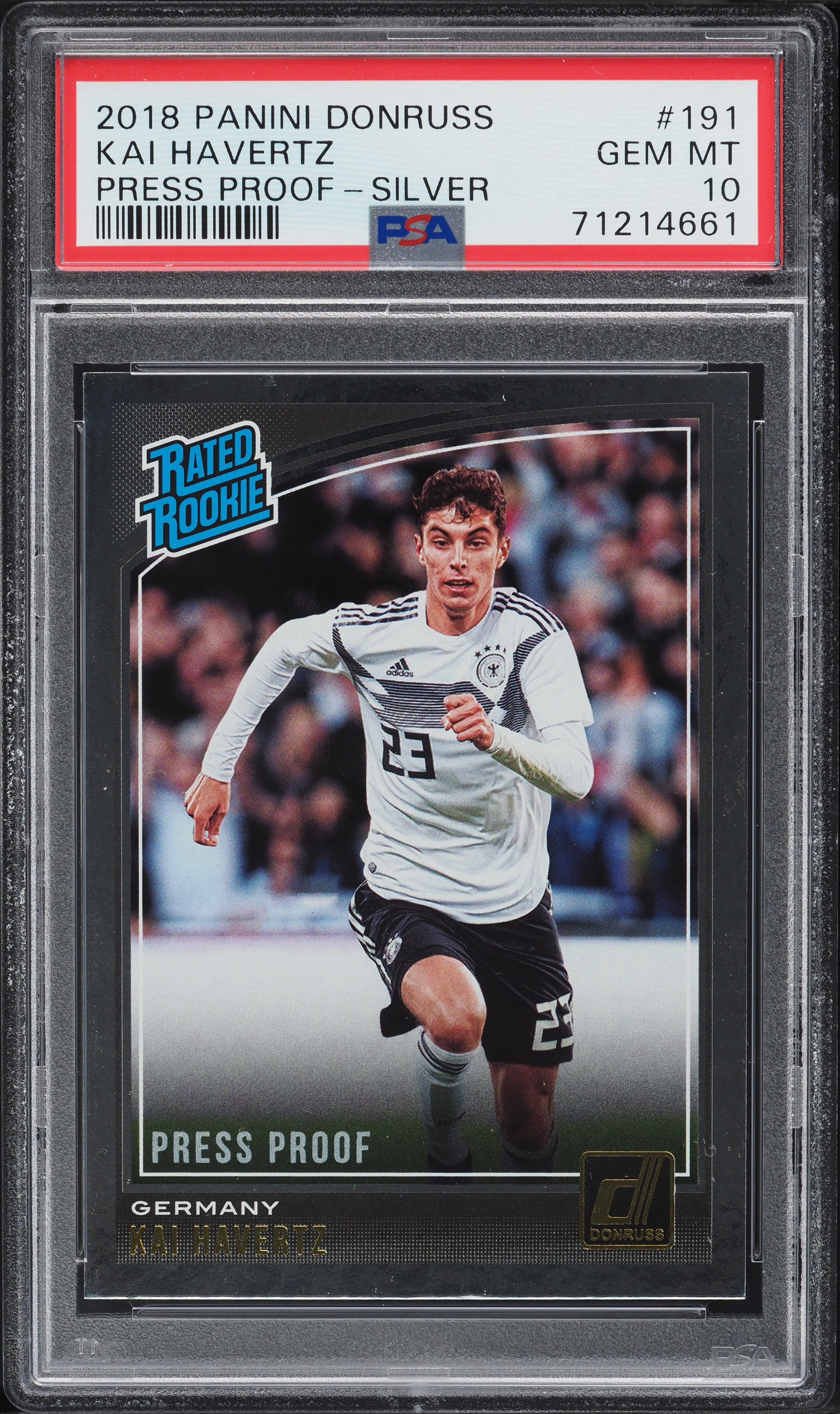 2018 Donruss Press Proof Silver Kai Havertz ROOKIE #191 PSA 10 GEM MINT