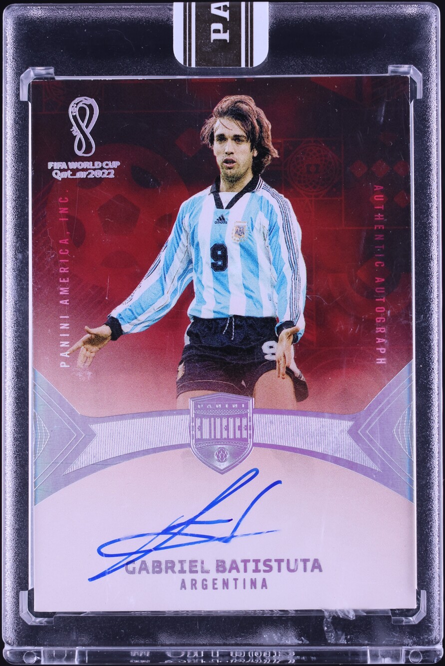 2022 Panini Eminence FIFA World Cup '25 Black Box Gabriel Batistuta AUTO 1/1 #2