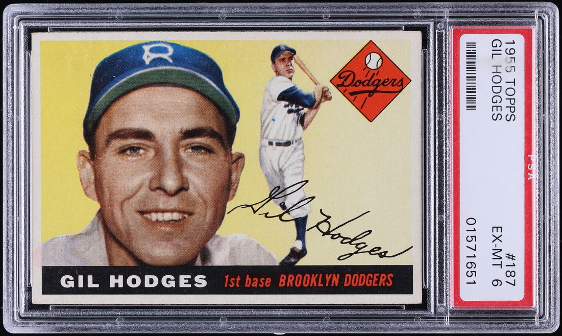 1955 Topps Gil Hodges #187 PSA 6 EXMT