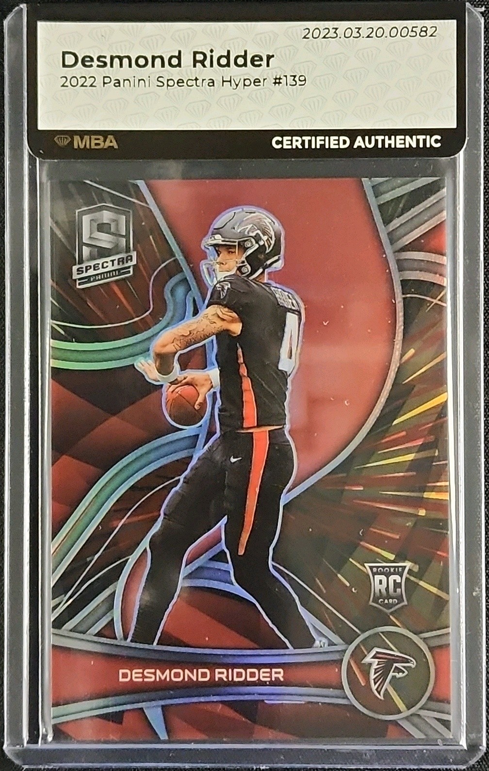 2022 Panini Spectra Hyper Desmond Ridder ROOKIE /75 #139 MBA AUTH
