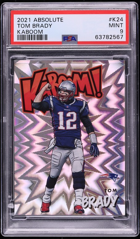 2021 Absolute Football Kaboom! Tom Brady #K24 PSA 9 MINT