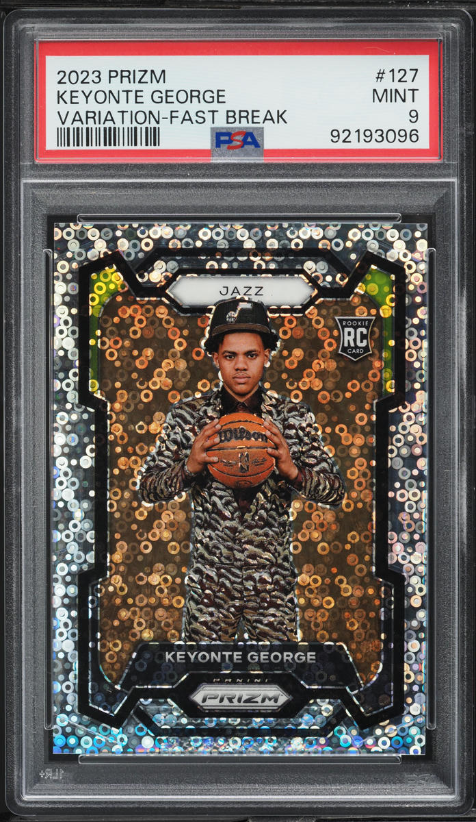 2023 Panini Prizm Variation Fast Break Keyonte George ROOKIE #127 PSA 9 MINT