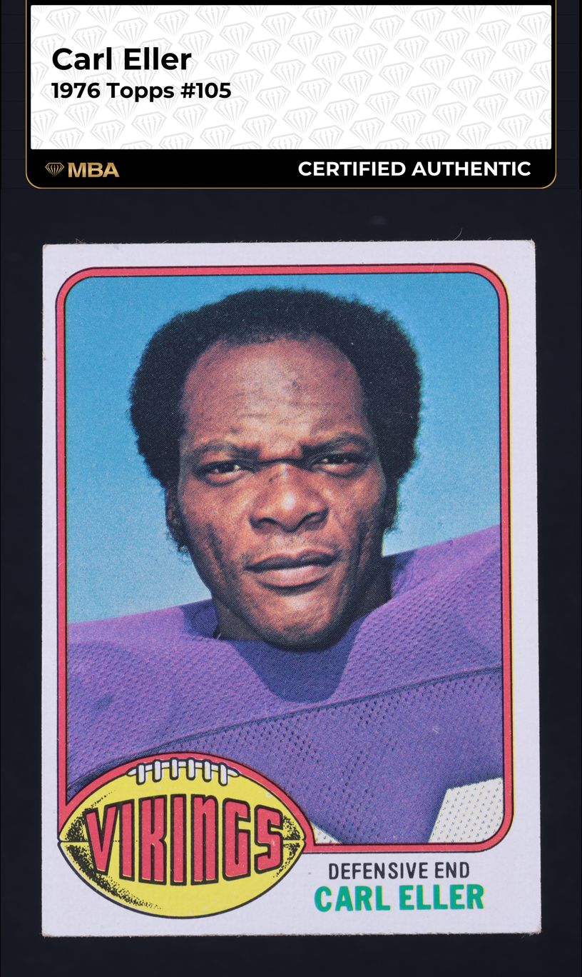 1976 Topps Football Carl Eller #105 MBA AUTH