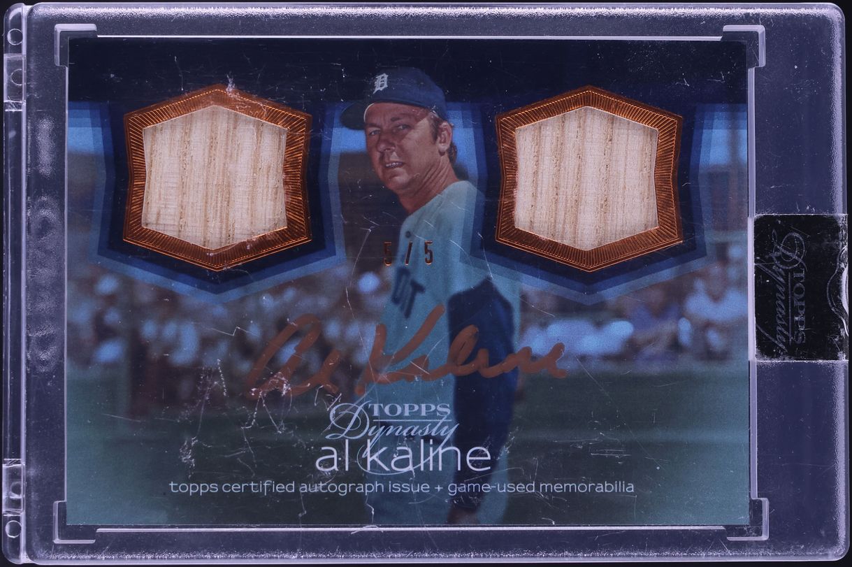 2018 Topps Dynasty Dual Al Kaline BAT PATCH AUTO 5/5 #ADRC-AKA