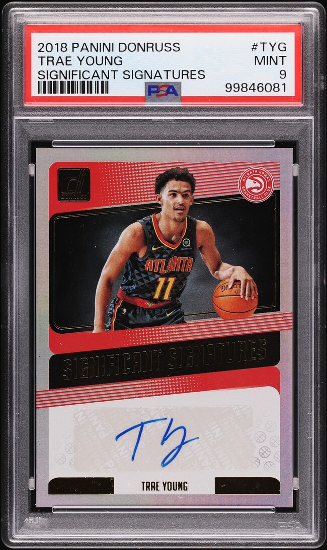 2018 Donruss Significant Signatures Trae Young ROOKIE AUTO PSA 9 MINT