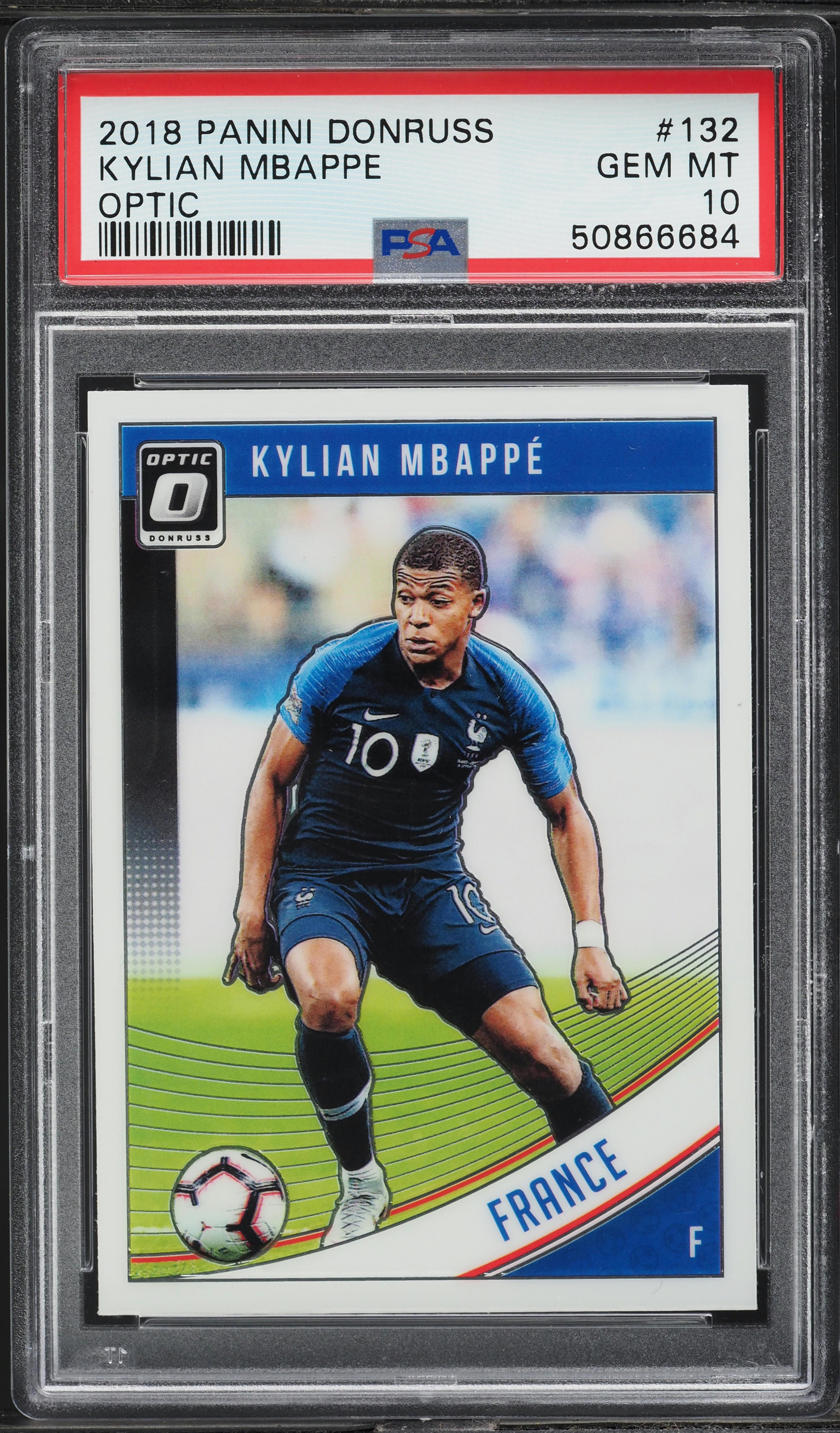 2018 Donruss Optic Kylian Mbappe ROOKIE #132 PSA 10 GEM MINT