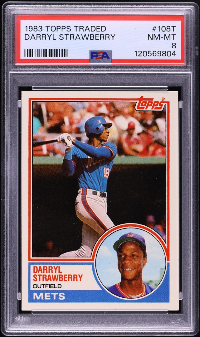1983 Topps Traded Darryl Strawberry ROOKIE #108T PSA 8 NM-MT