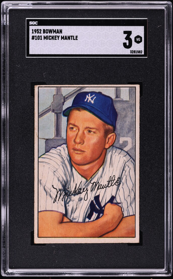 1952 Bowman Mickey Mantle #101 SGC 3 VG