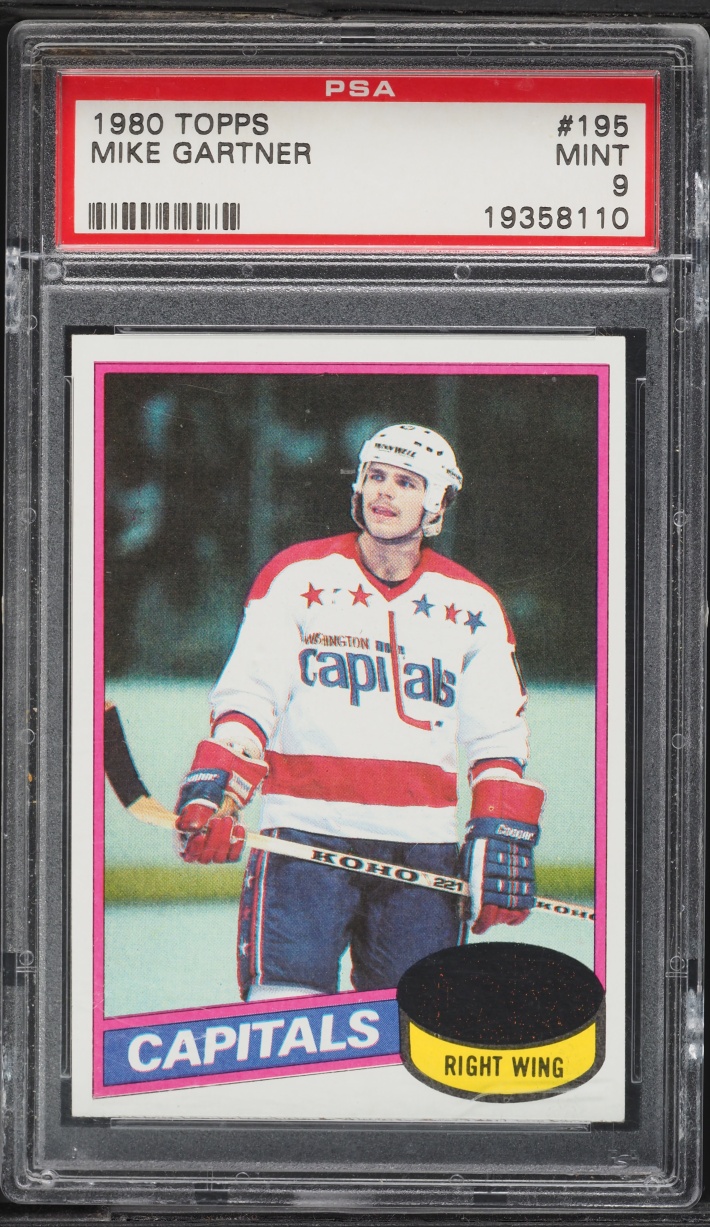 1980 Topps Hockey Mike Gartner ROOKIE #195 PSA 9 MINT