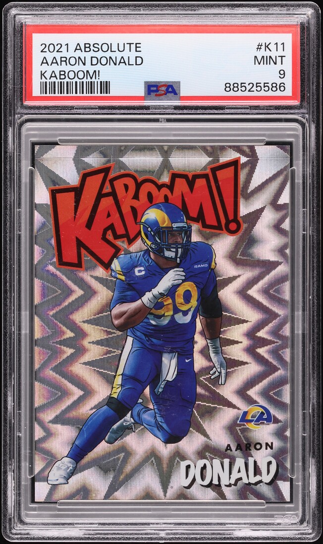 2021 Absolute Kaboom! Aaron Donald #K11 PSA 9 MINT