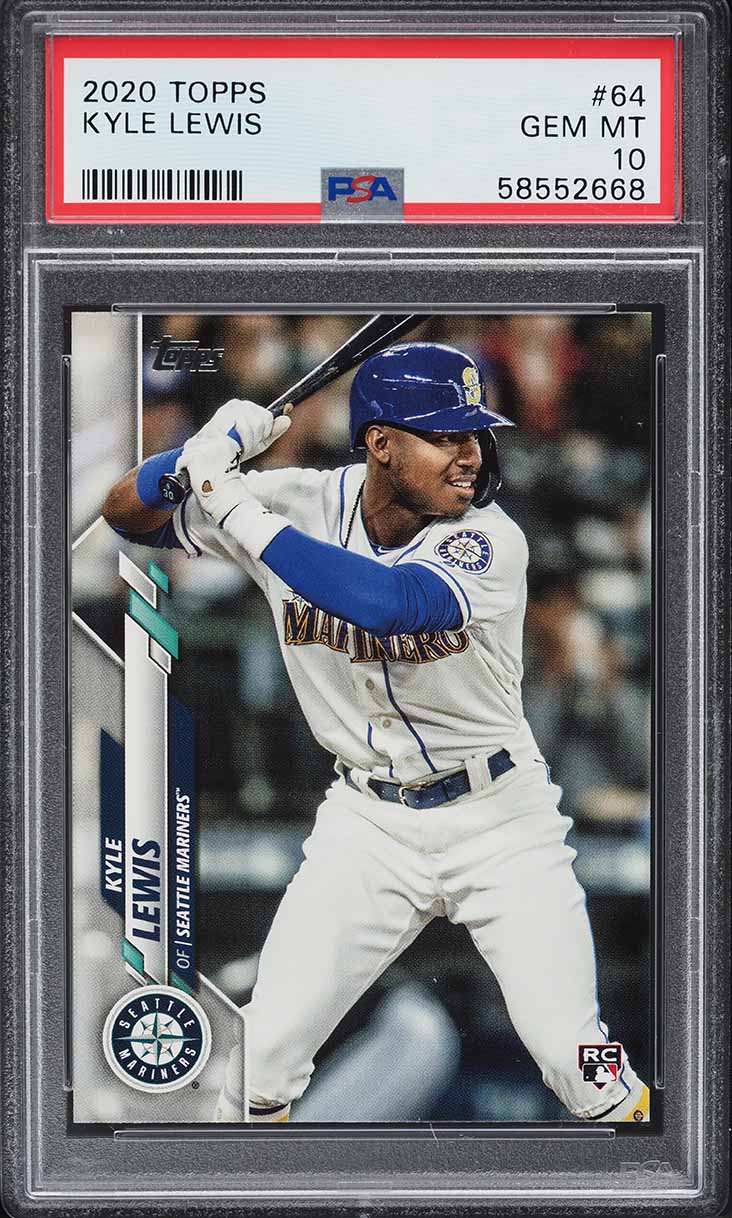 2020 Topps Kyle Lewis ROOKIE #64 PSA 10 GEM MINT