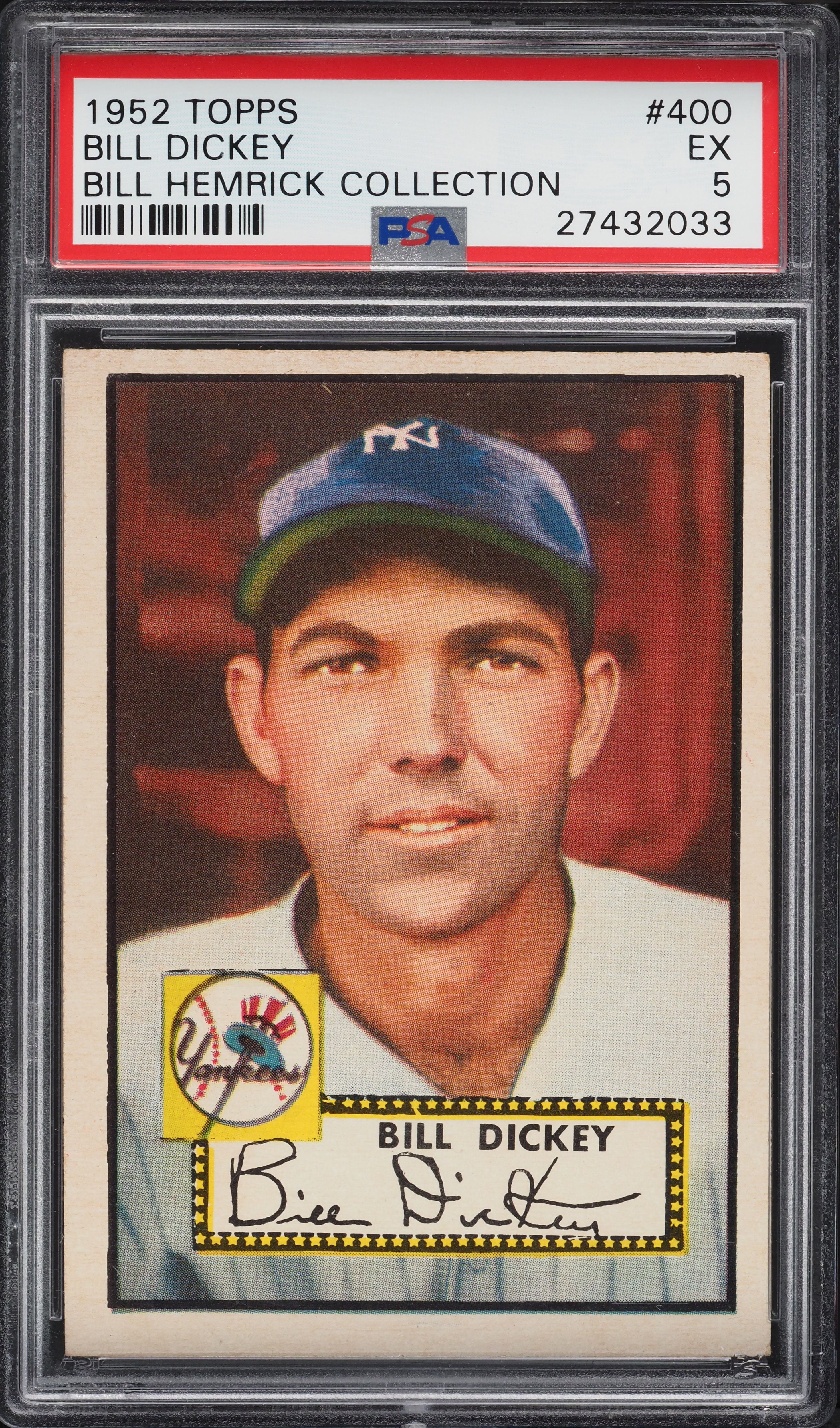 1952 Topps Bill Dickey #400 PSA 5 EX