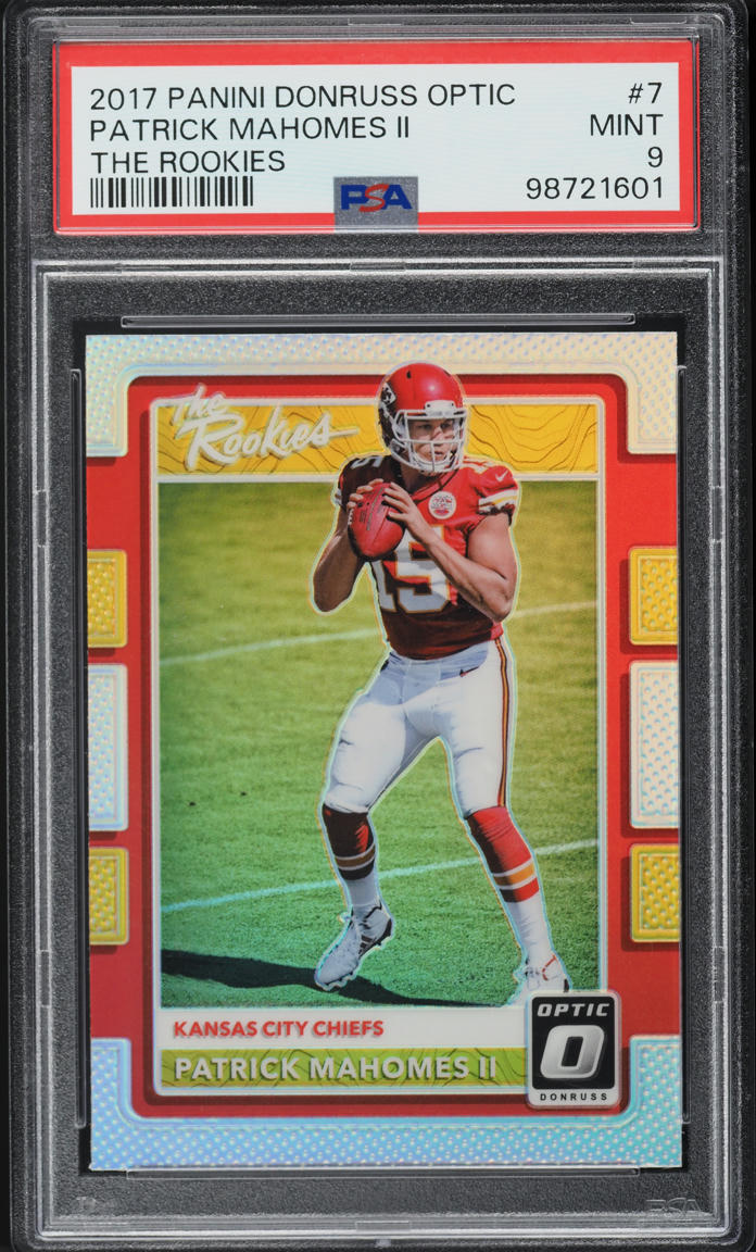 2017 Donruss Optic The Rookies Patrick Mahomes II ROOKIE #7 PSA 9 MINT