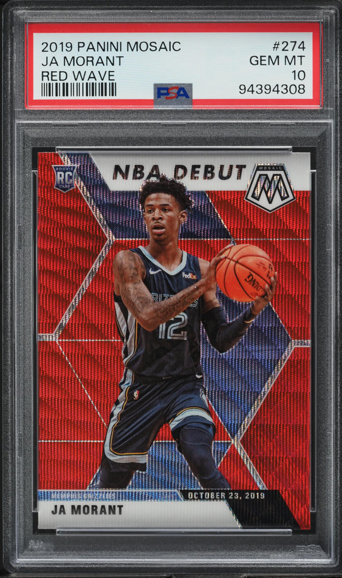 2019 Panini Mosaic Red Wave Ja Morant ROOKIE #274 PSA 10 GEM MINT